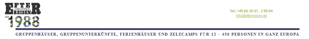 Unsere Gruppenhäuser und Gruppenunterkünfte in  Dänemark - Startseite